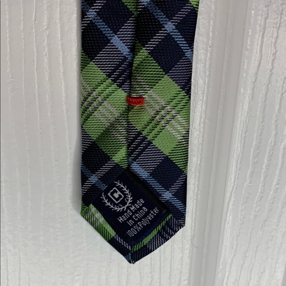 Chaps Green and Blue Plaid Boy’s Neck Tie Classic Accessories - Picture 7 of 9